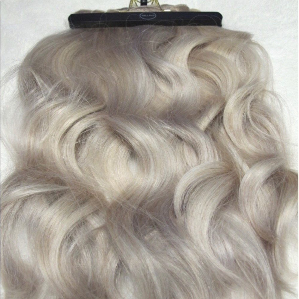 Lightest ash Bellami hair extensions